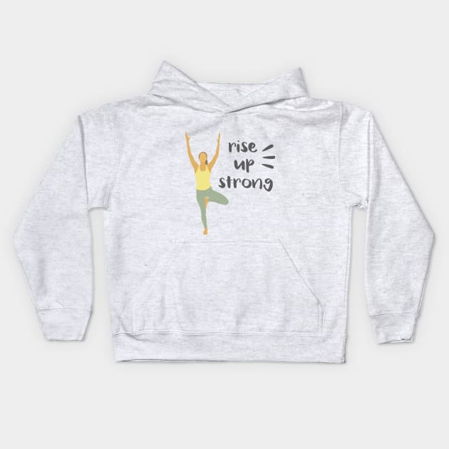 rise up strong Kids Hoodie by thriftydumplin